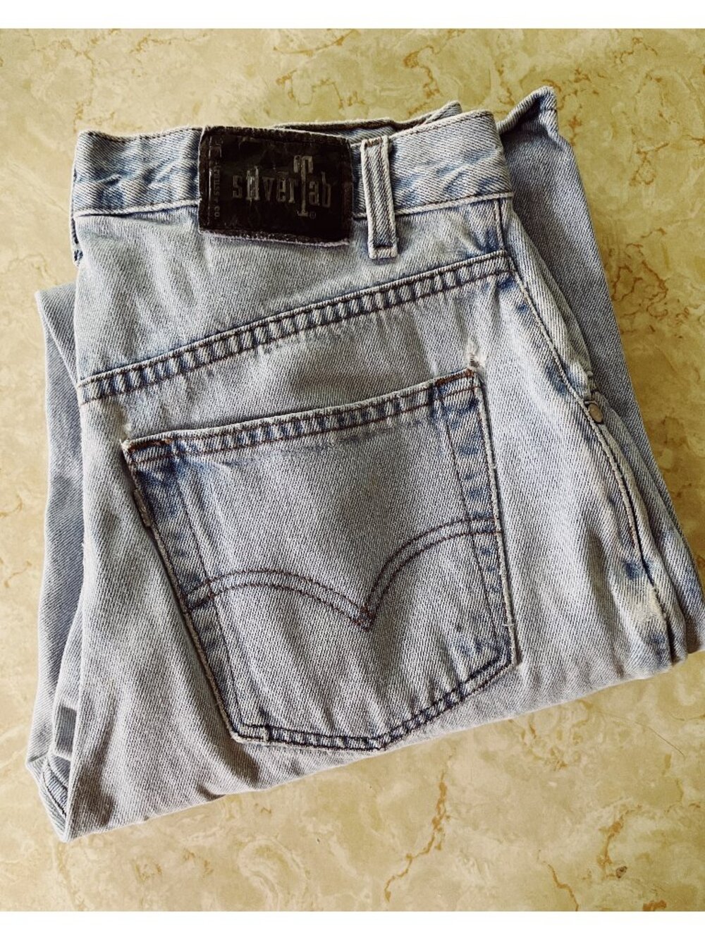 VTG 90s Levi's 32x32 Silvertab Straight Relaxed Light Wash Jeans